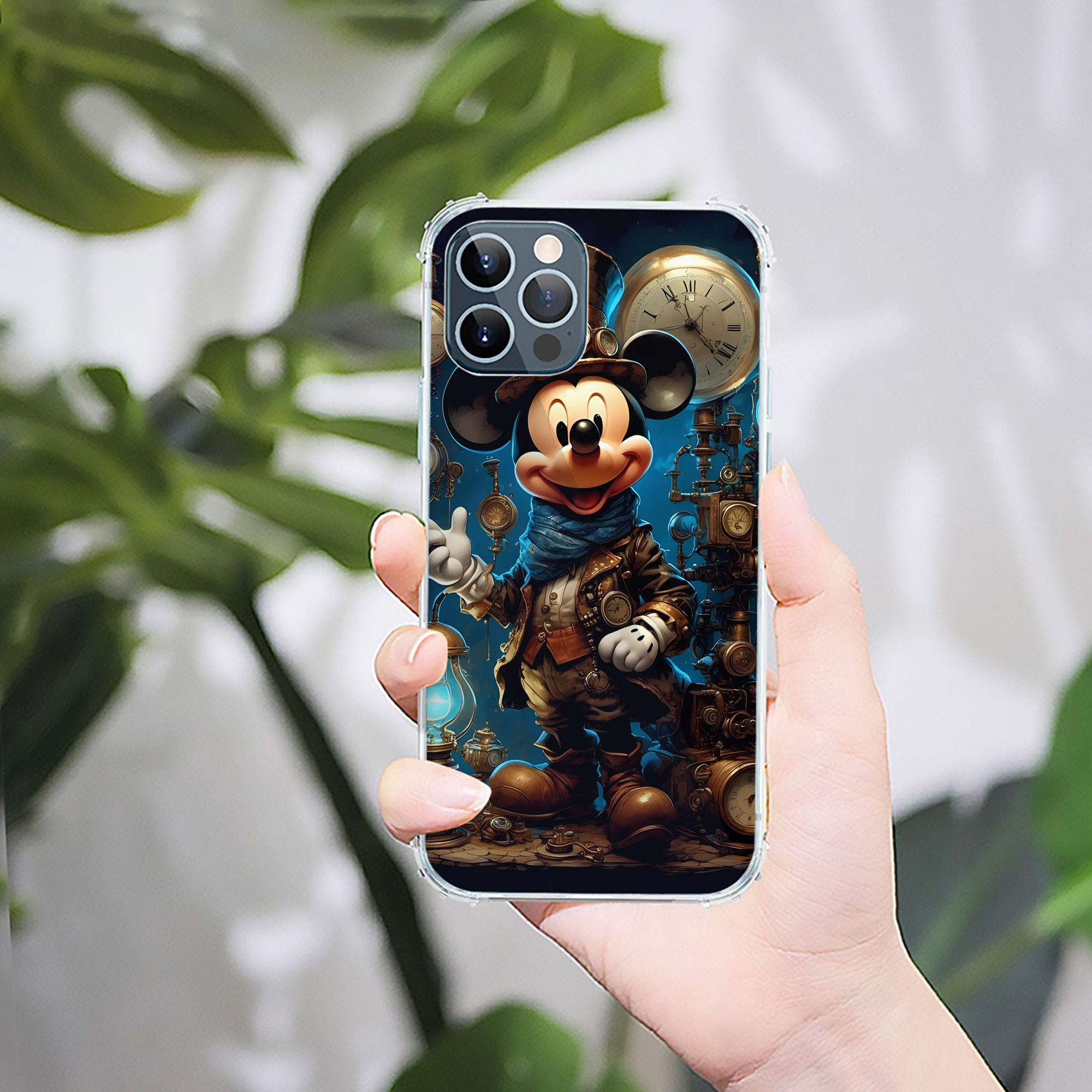 （画像用） ミッキーマウス Mickey Mouse 【iPhone 12シリーズ対応】透明スマホケース（クリアソフトケース）